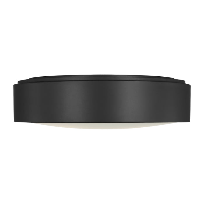 Generation GLF1053 Albee 3-lt 18" Flush Mount - Midnight Black