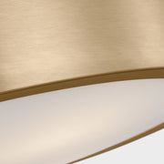 Generation GLF1053 Albee 3-lt 18" Flush Mount - Satin Brass