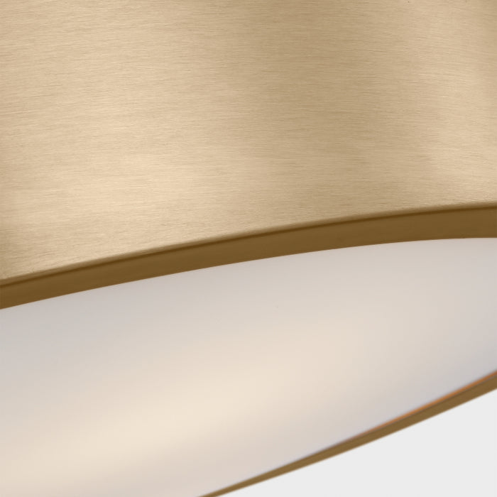 Generation GLF1053 Albee 3-lt 18" Flush Mount - Satin Brass
