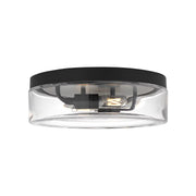 Generation GLF1722E Rhett 2-lt 12" LED Flush Mount - Midnight Black