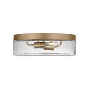 Generation GLF1722E Rhett 2-lt 12" LED Flush Mount - Satin Brass