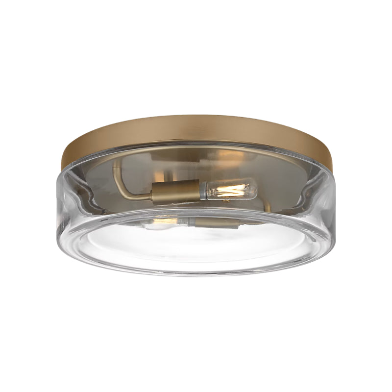 Generation GLF1722 Rhett 2-lt 12" Flush Mount - Satin Brass