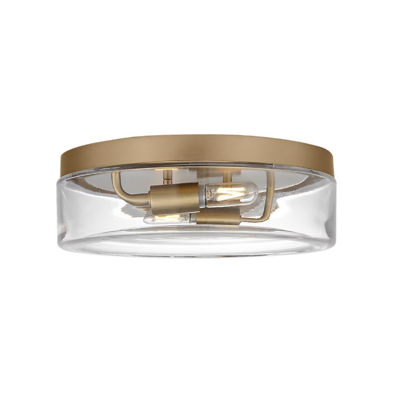 Generation GLF1722 Rhett 2-lt 12" Flush Mount - Satin Brass
