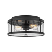 Generation GLF1732E Lumra 2-lt 13" LED Flush Mount - Midnight Black
