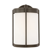 Generation GLO1091 Luning 1-lt 10" Tall LED Outdoor Wall Lantern - Antique Bronze/Opal Cased Etched