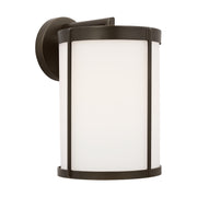 Generation GLO1101 Luning 1-lt 12" Tall Outdoor Wall Lantern - Antique Bronze/Opal Cased Etched