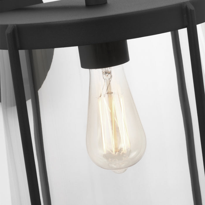 Generation GLO1121C Luning 1-lt 19" Tall Outdoor Extra Large Wall Lantern - Textured Black