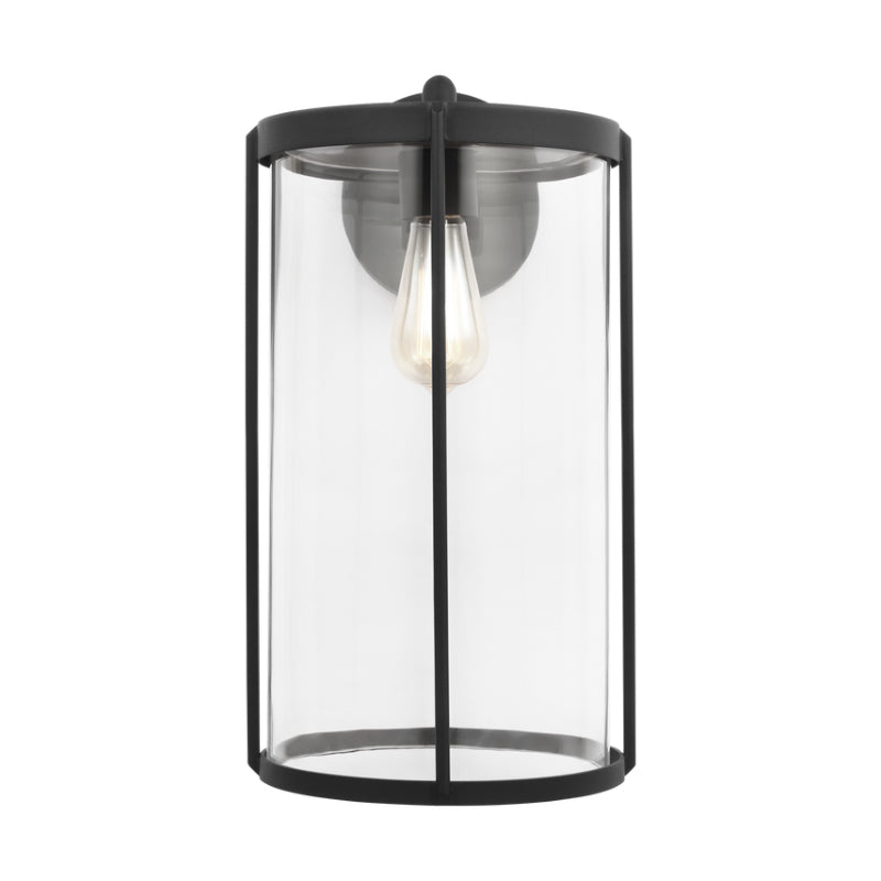 Generation GLO1121C Luning 1-lt 19" Tall Outdoor Extra Large Wall Lantern - Textured Black