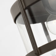 Generation GLO1132 Luning 2-lt 13" Outdoor Flush Mount - Texture Black/Clear Glass