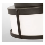 Generation GLO1132 Luning 2-lt 13" Outdoor Flush Mount - Antique Bronze/Opal Etched Glass