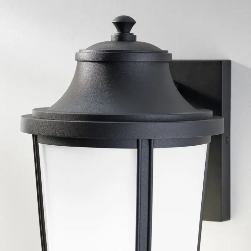 Generation GLO1151 Portola 1-lt 14" Tall Outdoor Medium Wall Lantern - Textured Black