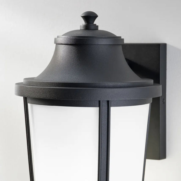 Generation GLO1151 Portola 1-lt 14" Tall Outdoor Medium Wall Lantern - Textured Black