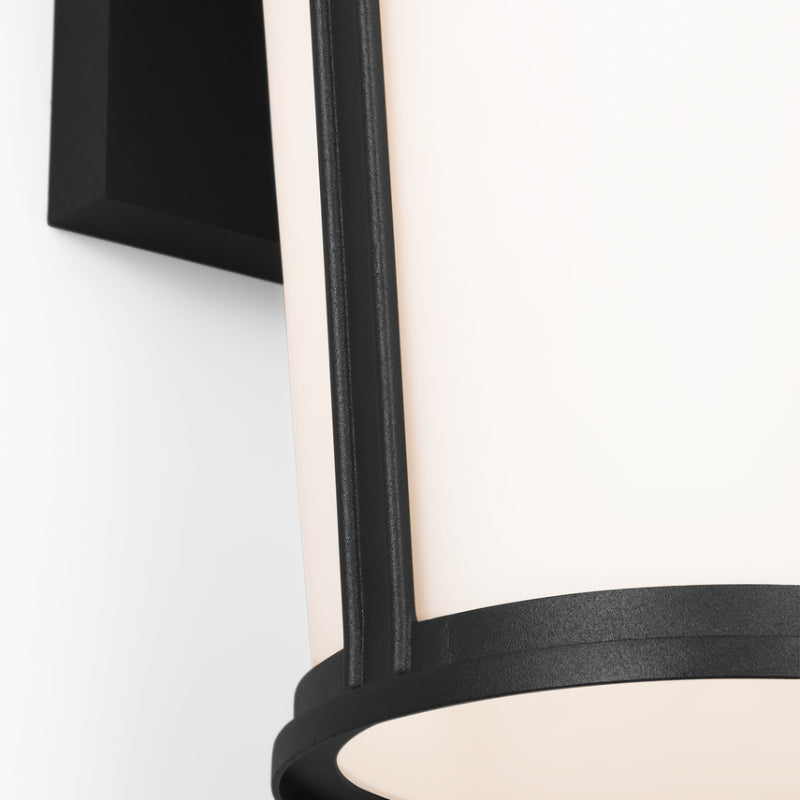 Generation GLO1151 Portola 1-lt 14" Tall Outdoor Medium Wall Lantern - Textured Black