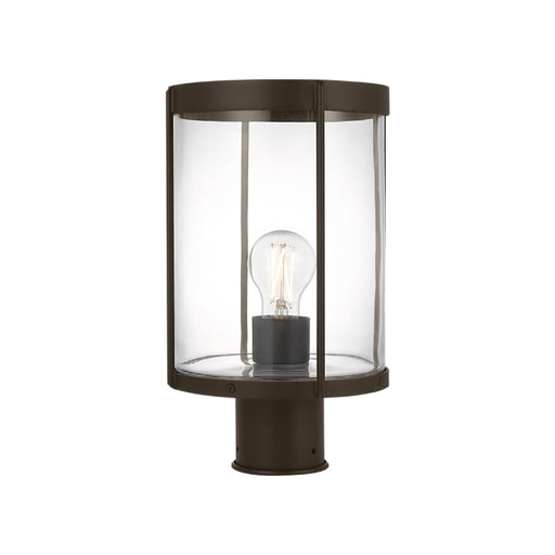 Generation GLO1741-E Luning 1-lt 13" Tall LED Outdoor Post Lantern - Antique Bronze/Clear Glass
