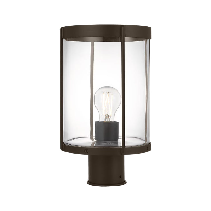 Generation GLO1741 Luning 1-lt 13" Tall Outdoor Post Lantern - Antique Bronze/Clear Glass
