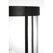 Generation GLO1741 Luning 1-lt 13" Tall Outdoor Post Lantern - Textured Black/Clear Glass