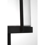 Generation GLO1741 Luning 1-lt 13" Tall Outdoor Post Lantern - Textured Black/Clear Glass