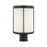 Generation GLO1741 Luning 1-lt 13" Tall Outdoor Post Lantern - Textured Black