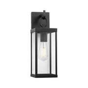 Generation GLO1761 Rox 1-lt 15" Tall Outdoor Wall Lantern - Textured Black