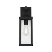 Generation GLO1761 Rox 1-lt 15" Tall Outdoor Wall Lantern - Textured Black