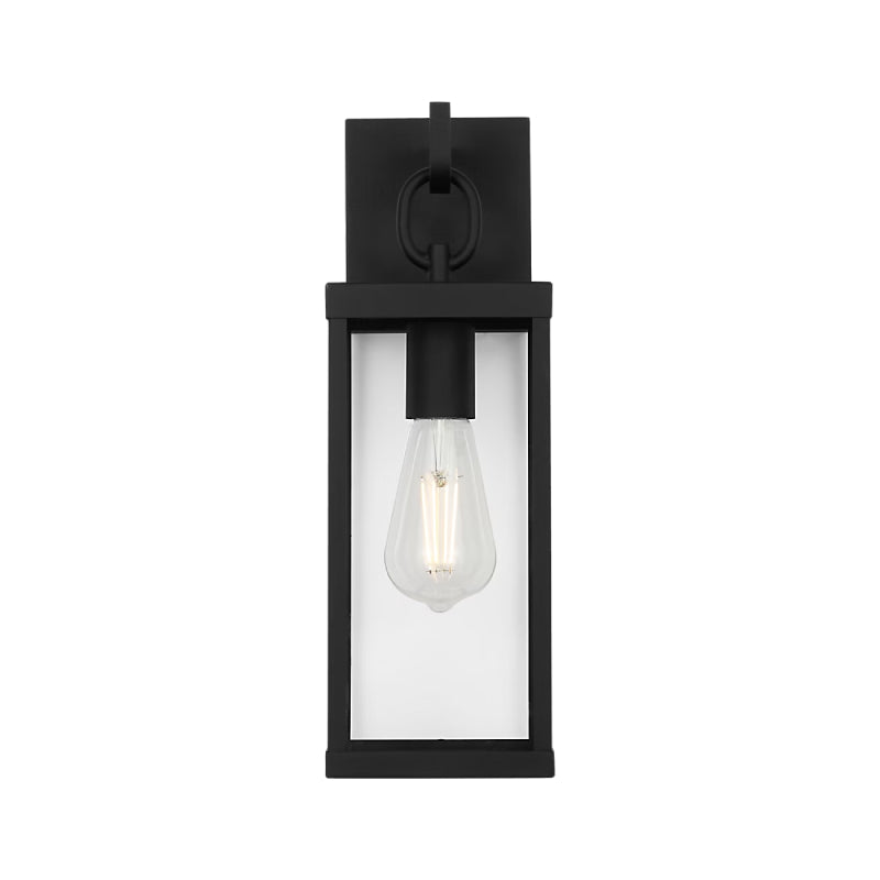 Generation GLO1761 Rox 1-lt 15" Tall Outdoor Wall Lantern - Textured Black