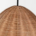 Visual Comfort GLP1071 Norman 1-lt 16" LED Large Pendant - Satin Brass with Blonde Rattan - Midnight Black with Ash Wicker