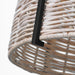 Visual Comfort GLP1071 Norman 1-lt 16" LED Large Pendant - Midnight Black with Ash Wicker