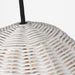 Visual Comfort GLP1071 Norman 1-lt 16" LED Large Pendant - Midnight Black with Ash Wicker