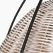 Visual Comfort GLP1081 Norman 1-lt 14" LED Medium Pendant - Midnight Black with Ash Wicker