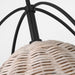 Visual Comfort GLP1081 Norman 1-lt 14" LED Medium Pendant - Midnight Black with Ash Wicker
