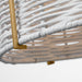 Visual Comfort GLP1081 Norman 1-lt 14" LED Medium Pendant - Satin Brass with Chalk Wicker