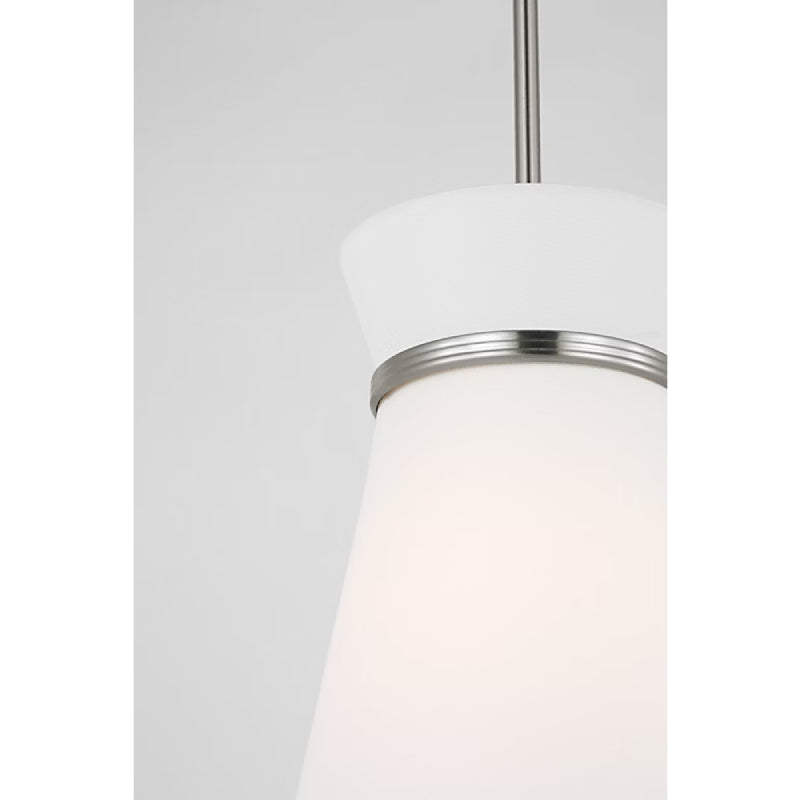 Generation GLP1751E Fynn 1-lt 10" LED Pendant - Brushed Nickel