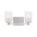 Sea Gull GLV1042 Lando 2-lt 14" Wall/Bath Sconce - Brushed Steel