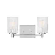 Sea Gull GLV1042 Lando 2-lt 14" Wall/Bath Sconce - Chrome