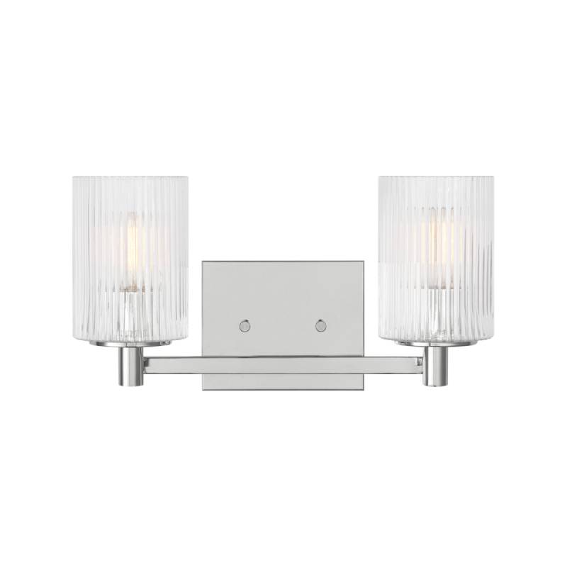 Sea Gull GLV1042 Lando 2-lt 14" Wall/Bath Sconce - Chrome