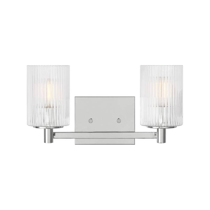 Sea Gull GLV1042 Lando 2-lt 14" Wall/Bath Sconce - Chrome