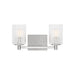 Sea Gull GLV1042EN Lando 2-lt 14" LED Wall/Bath Sconce - Brushed Steel