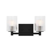Sea Gull GLV1042 Lando 2-lt 14" Wall/Bath Sconce - Midnight Black