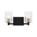 Sea Gull GLV1042 Lando 2-lt 14" Wall/Bath Sconce - Midnight Black