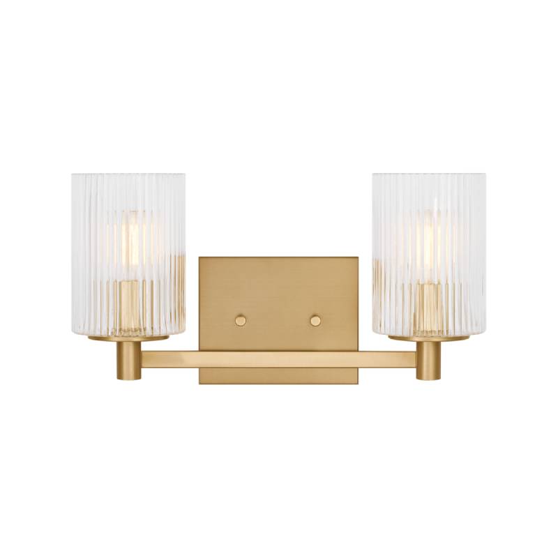 Sea Gull GLV1042 Lando 2-lt 14" Wall/Bath Sconce - Satin Brass