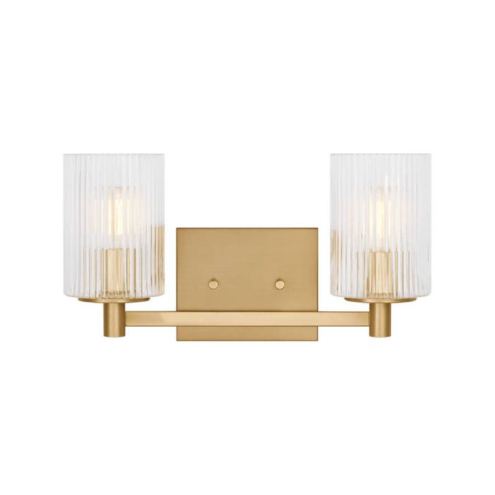 Sea Gull GLV1042 Lando 2-lt 14" Wall/Bath Sconce - Satin Brass