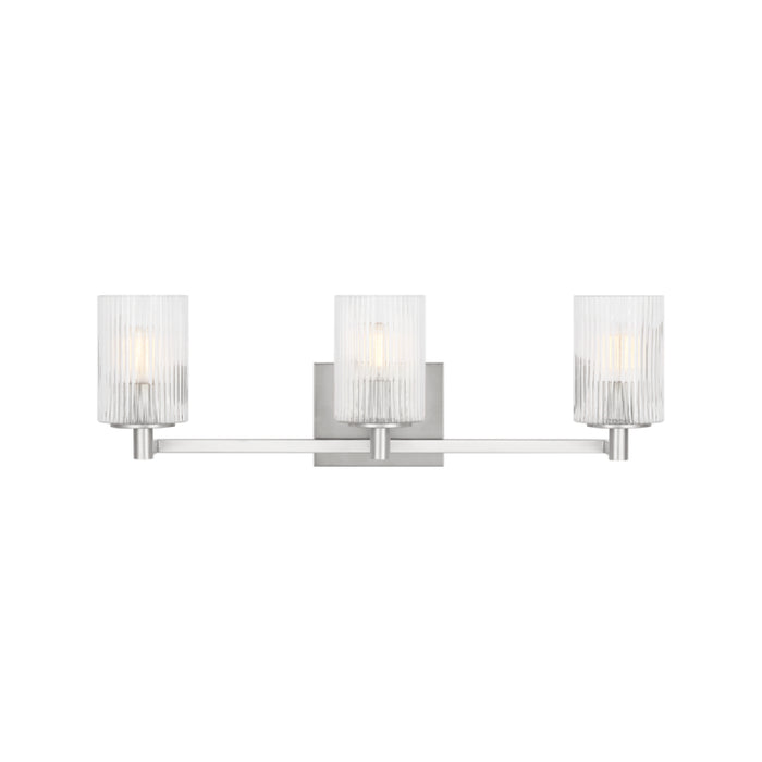 Sea Gull GLV1043EN Lando 3-lt 25" LED Wall/Bath Sconce - Brushed Steel