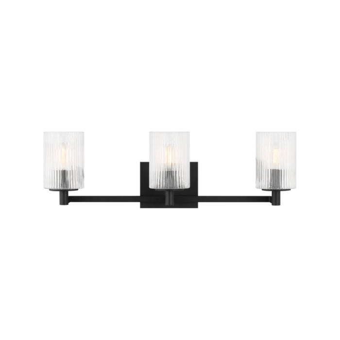 Sea Gull GLV1043 Lando 3-lt 25" Wall/Bath Sconce - Midnight Black