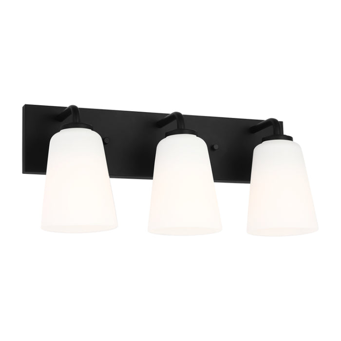 Generation GLV1053 Miles 3-lt 18" Large Vanity Light - Midnight Black