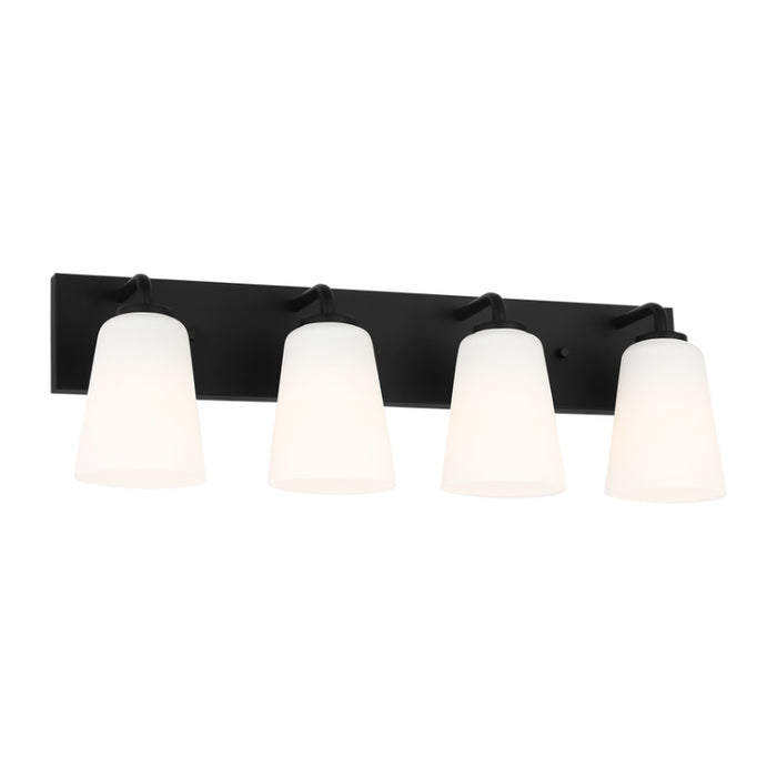 Generation GLV1054 Miles 4-lt 25" Extra Large Vanity Light - Midnight Black