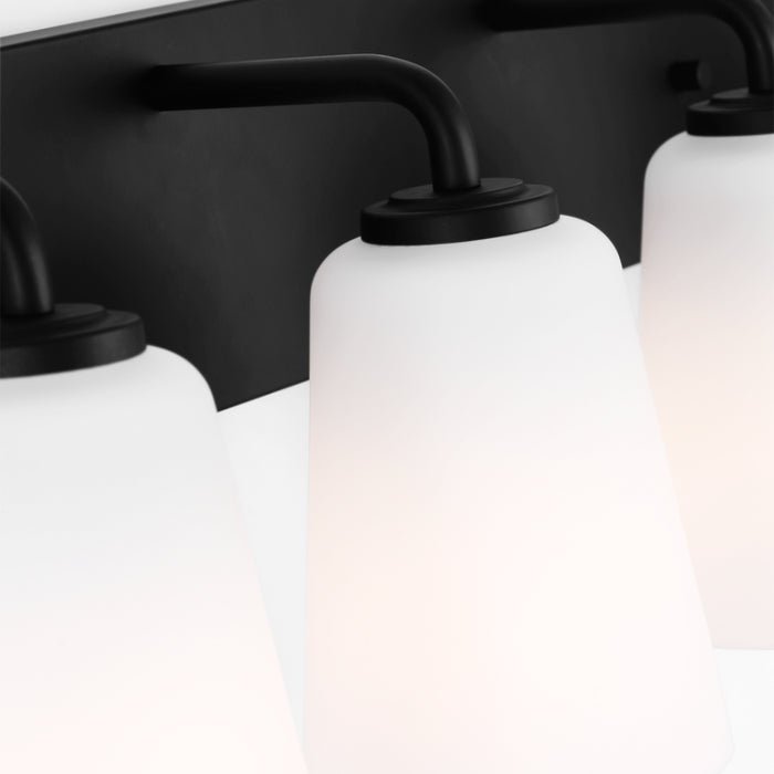 Generation GLV1054 Miles 4-lt 25" Extra Large Vanity Light - Midnight Black
