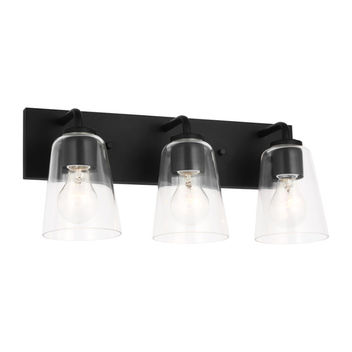 Generation GLV1063 Miles 3-lt 18" Vanity Light - Midnight Black
