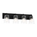 Generation GLV1064 Miles 4-lt 25" Extra Large Vanity Light - Midnight Black
