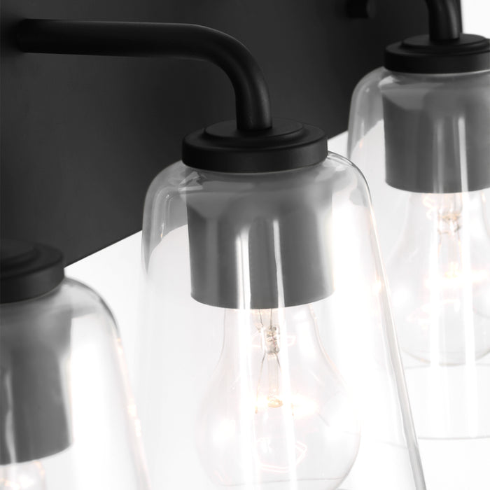 Generation GLV1064 Miles 4-lt 25" Extra Large Vanity Light - Midnight Black