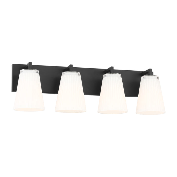 Generation GLV1104 Upson 4-lt 24" Extra Large Vanity Light - Midnight Black